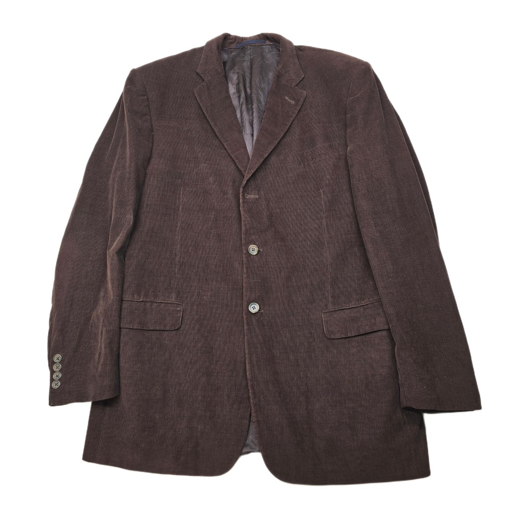 Burberry London Corduroy‎ Sport Coat Mens 44L 44 Brown Bespoke Cotton Cashmere